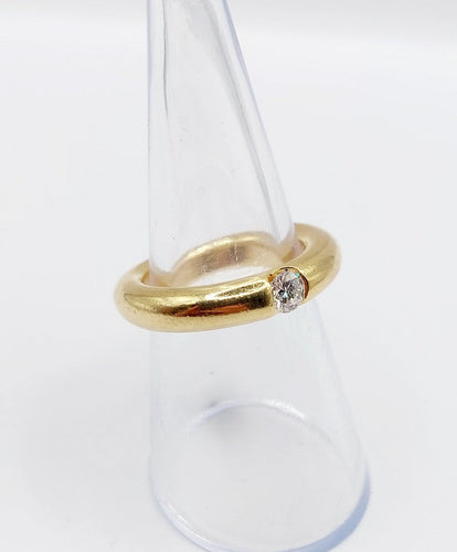 Bague 52 Cartier Ellipse - Bague vintage en or 18k et diamant 58 Facettes A07264
