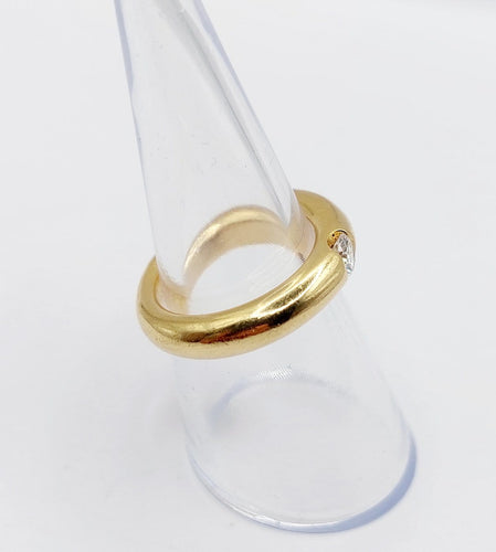 Bague 52 Cartier Ellipse - Bague vintage en or 18k et diamant 58 Facettes A07264