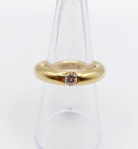 Bague 52 Cartier Ellipse - Bague vintage en or 18k et diamant 58 Facettes A07264