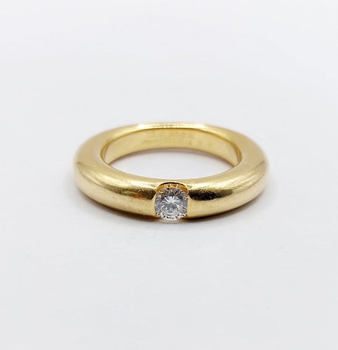 Bague 52 Cartier Ellipse - Bague vintage en or 18k et diamant 58 Facettes A07264