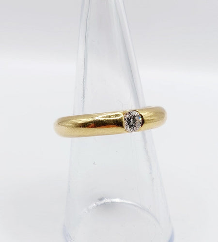 Bague 52 Cartier Ellipse - Bague vintage en or 18k et diamant 58 Facettes A07264