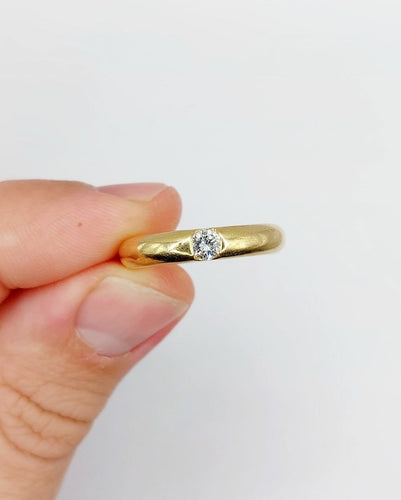 Bague 52 Cartier Ellipse - Bague vintage en or 18k et diamant 58 Facettes A07264