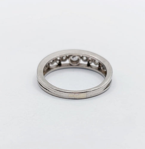 Bague 54 Bague jarretière Art déco en platine et diamants 58 Facettes A07266