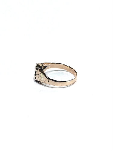 Bague 53 Bague en or rose, jaune et blanc 58 Facettes id: 1767002