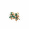Boucles d'oreilles Imperial Flower - Boucles d'oreilles en or jaune, émeraudes et diamants 58 Facettes 50466