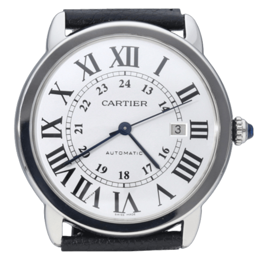 Montre Cartier Ronde Solo - Montre automatique en acier 58 Facettes MT46773
