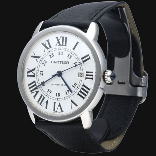Montre Cartier Ronde Solo - Montre automatique en acier 58 Facettes MT46773