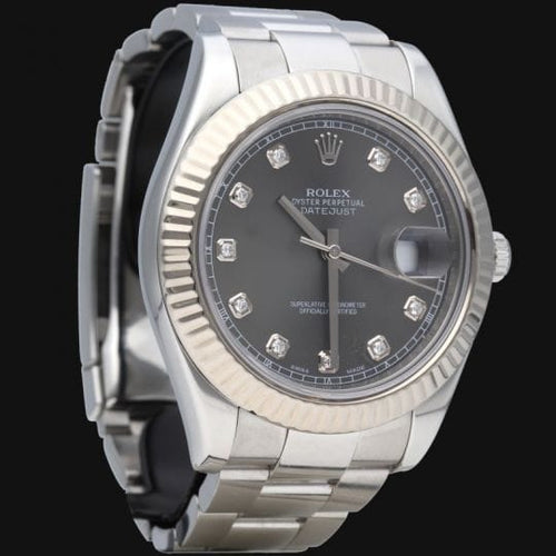 Montre Rolex Datejust 41 - Montre en acier et or blanc 58 Facettes MT46706