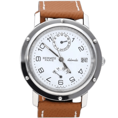 Montre Hermès Clipper - Montre en acier 58 Facettes MT46102