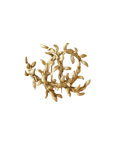 Hermès - Broche clip Feuillage en or jaune