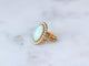 Bague 50 Bague ancienne en or jaune, opale australienne et perles fines 58 Facettes