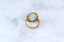 Bague 50 Bague ancienne en or jaune, opale australienne et perles fines 58 Facettes
