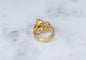 Bague 53 Bague ancienne serpents enroulés en deux ors et rubis 58 Facettes