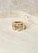 Bague 59 Tank - Bague diamants en or jaune et platine 58 Facettes