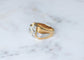 Bague 59 Tank - Bague diamants en or jaune et platine 58 Facettes