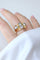 Bague 59 Tank - Bague diamants en or jaune et platine 58 Facettes