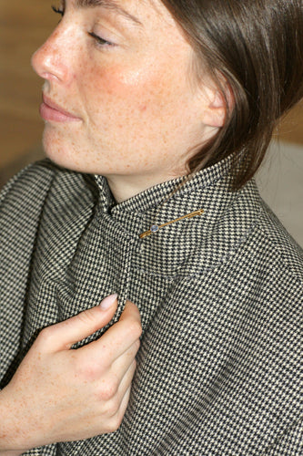 Broche Broche épingle à nourrice en or jaune et saphir de Ceylan 58 Facettes