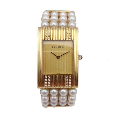 Montre Boucheron Reflet - Montre en or jaune 18k et diamants 58 Facettes 256