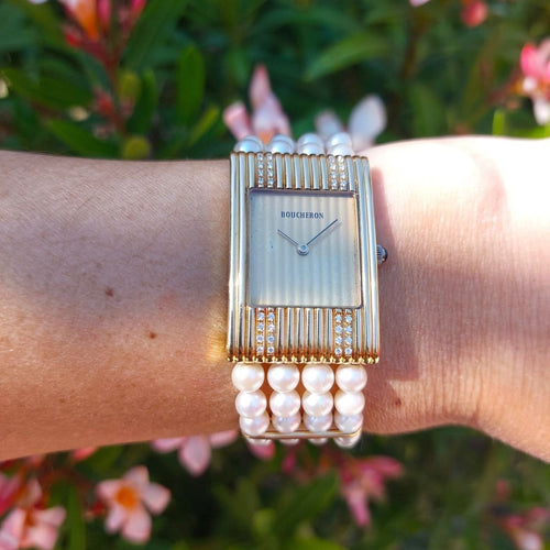 Montre Boucheron Reflet - Montre en or jaune 18k et diamants 58 Facettes 256