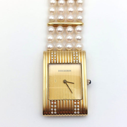 Montre Boucheron Reflet - Montre en or jaune 18k et diamants 58 Facettes 256