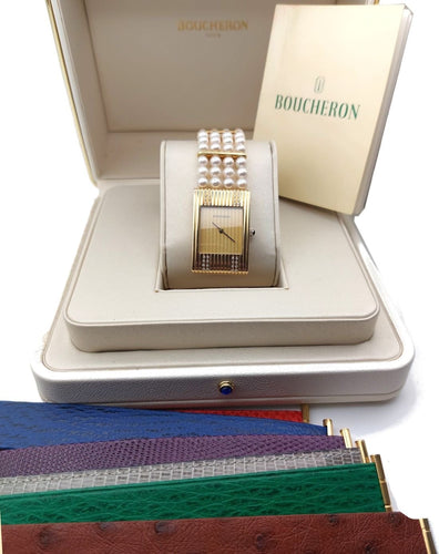 Montre Boucheron Reflet - Montre en or jaune 18k et diamants 58 Facettes 256