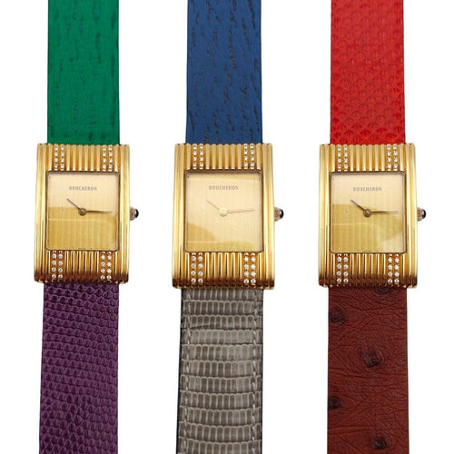 Montre Boucheron Reflet - Montre en or jaune 18k et diamants 58 Facettes 256
