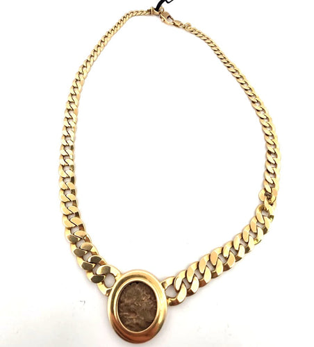 Collier Collier en or jaune 18 ct avec monnaie romaine antique 58 Facettes 363/26 A 174/26
