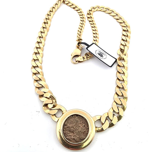 Collier Collier en or jaune 18 ct avec monnaie romaine antique 58 Facettes 363/26 A 174/26