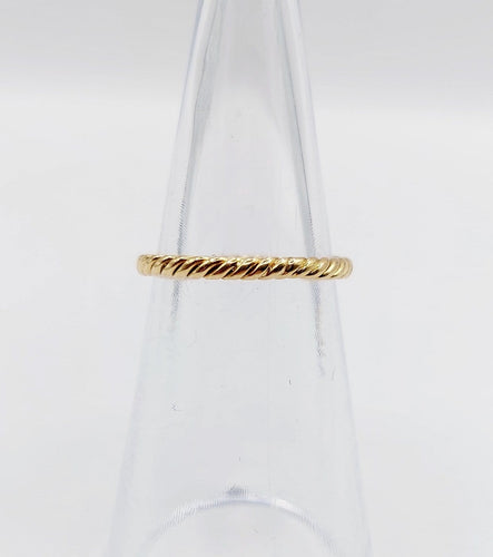 Bague 47 Bague alliance vintage torsadée en or blanc 18k 58 Facettes A06694
