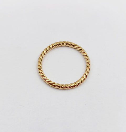 Bague 47 Bague alliance vintage torsadée en or blanc 18k 58 Facettes A06694