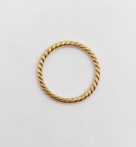 Bague 47 Bague alliance vintage torsadée en or blanc 18k 58 Facettes A06694