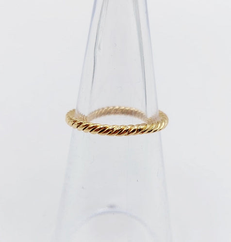 Bague 47 Bague alliance vintage torsadée en or blanc 18k 58 Facettes A06694
