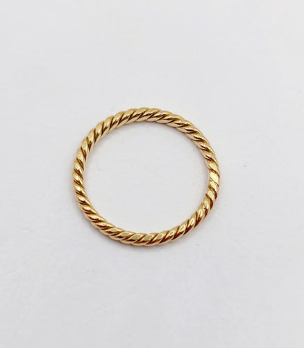 Bague 47 Bague alliance vintage torsadée en or blanc 18k 58 Facettes A06694