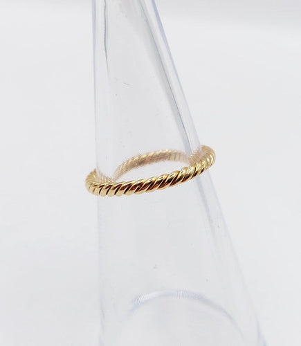 Bague 47 Bague alliance vintage torsadée en or blanc 18k 58 Facettes A06694