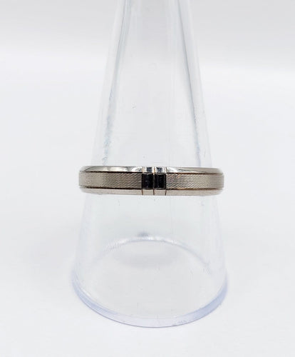 Bague 61 Bague alliance travaillée en palladium 58 Facettes A07023