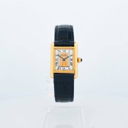 Montre Cartier Tank Must - Montre SM en vermeil cadran Trinity 58 Facettes 520