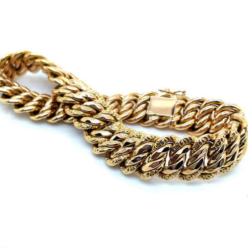 Bracelet Bracelet maille américaine en or jaune 58 Facettes 01207