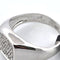 Bague 53 Chevalière - Bague en or blanc 18 kt et diamants 58 Facettes 164/26 E 161 26