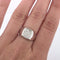 Bague 53 Chevalière - Bague en or blanc 18 kt et diamants 58 Facettes 164/26 E 161 26