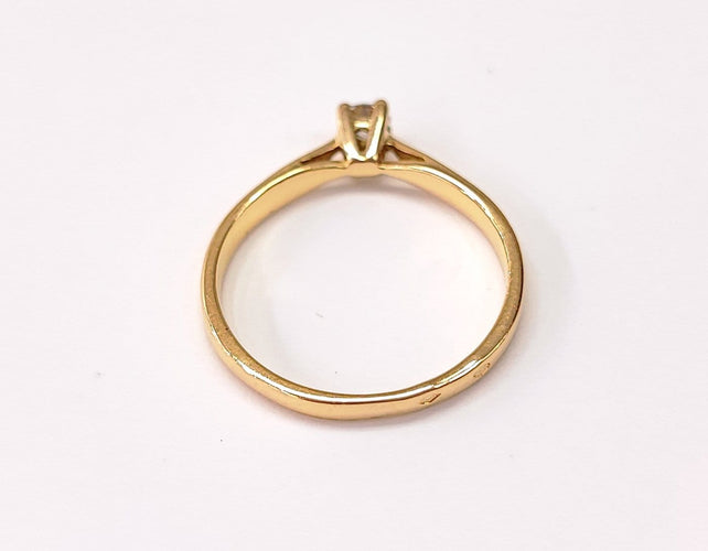 Bague 54 Bague solitaire en or jaune 18K et diamant 58 Facettes solo/2129