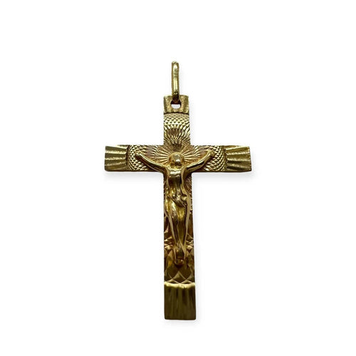 Pendentif Pendentif Christ en croix en or jaune 750 58 Facettes 330092635