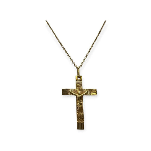 Pendentif Pendentif Christ en croix en or jaune 750 58 Facettes 330092635