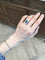 Bague 54.5 Bague en or blanc 18K, saphir et diamants 58 Facettes 268
