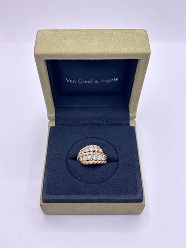 Bague 47 Van Cleef & Arpels - Bague en or jaune et diamants 58 Facettes 1951