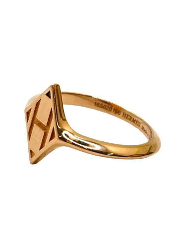 Bague 51 Hermès Gambade - Bague en or rose 18K 58 Facettes 1961