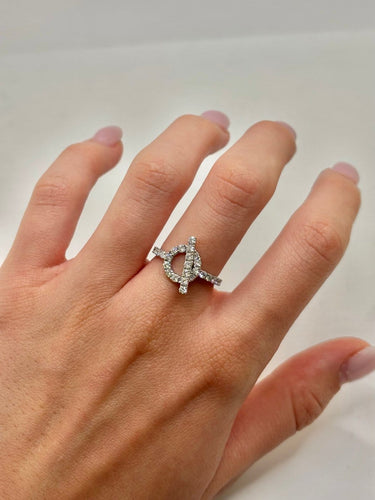 Bague 53 Hermès Finesse - Bague en or blanc et diamants 1 ct 58 Facettes 1962