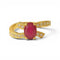 Bague 54 Bague nœud en or jaune, rubis et diamants 58 Facettes Ruban-FA.57