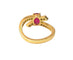 Bague 54 Bague nœud en or jaune, rubis et diamants 58 Facettes Ruban-FA.57