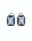 Boucles d'oreilles Boucles d'oreilles en or blanc avec aigue-marine, saphirs et diamants 58 Facettes ACQ420