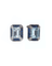 Boucles d'oreilles Boucles d'oreilles en or blanc avec aigue-marine, saphirs et diamants 58 Facettes ACQ420